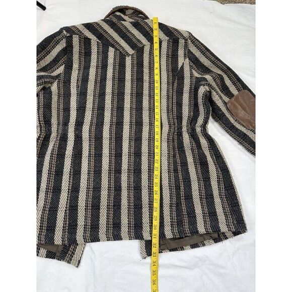 Double D Ranch Wool Western Jacket Judge Roy Bean Tweed Elbow Patches 2X READ - Picture 6 of 16
